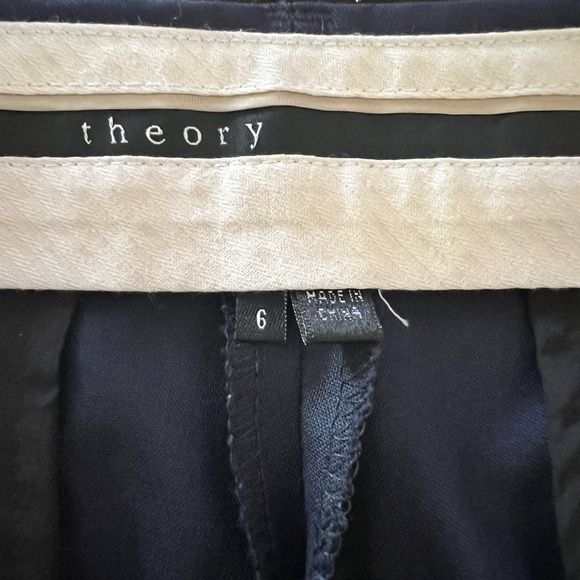 Theory Navy Blue Emery/Broadway Pants Size 6 - Picture 3 of 6
